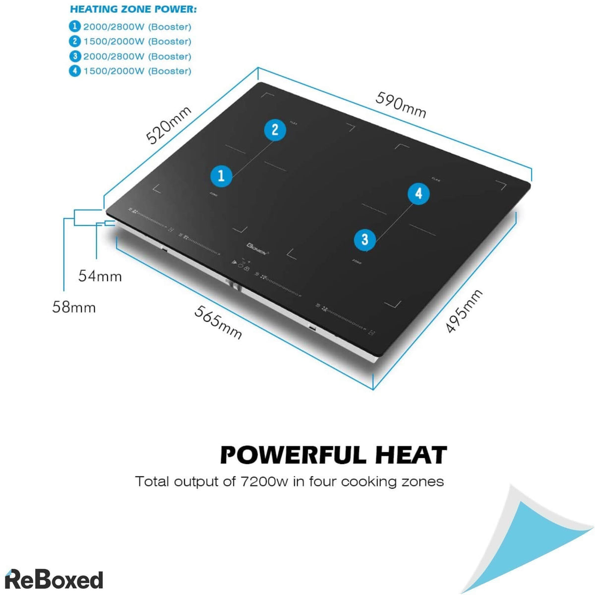Gionien Plita Inductie Incorporabila 60cm 4 zone Gratar