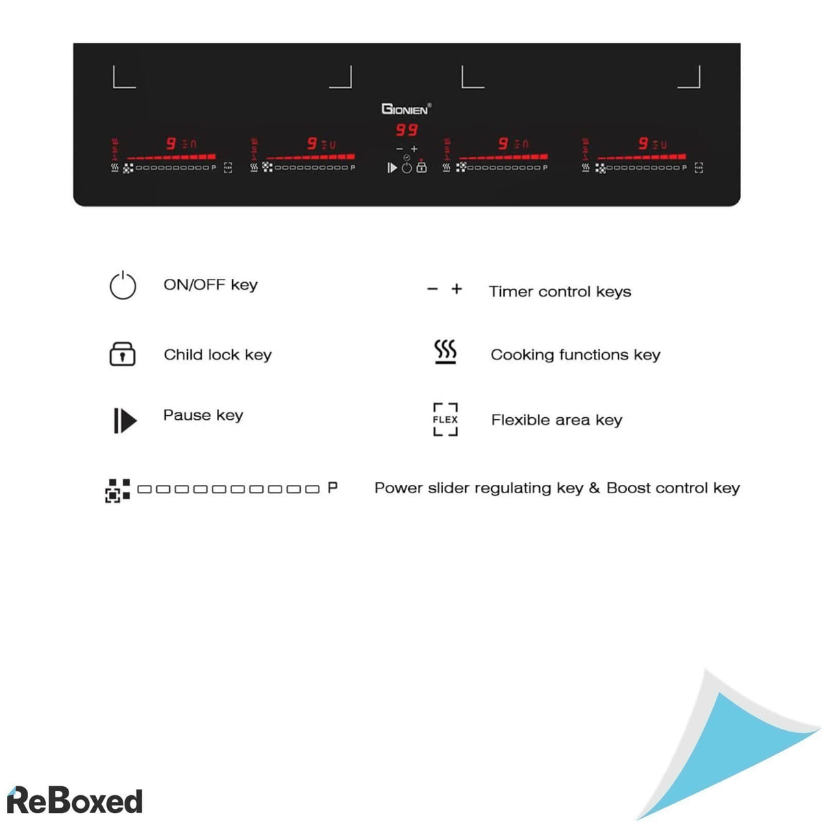 Gionien Plita Inductie Incorporabila 60cm 4 zone Gratar