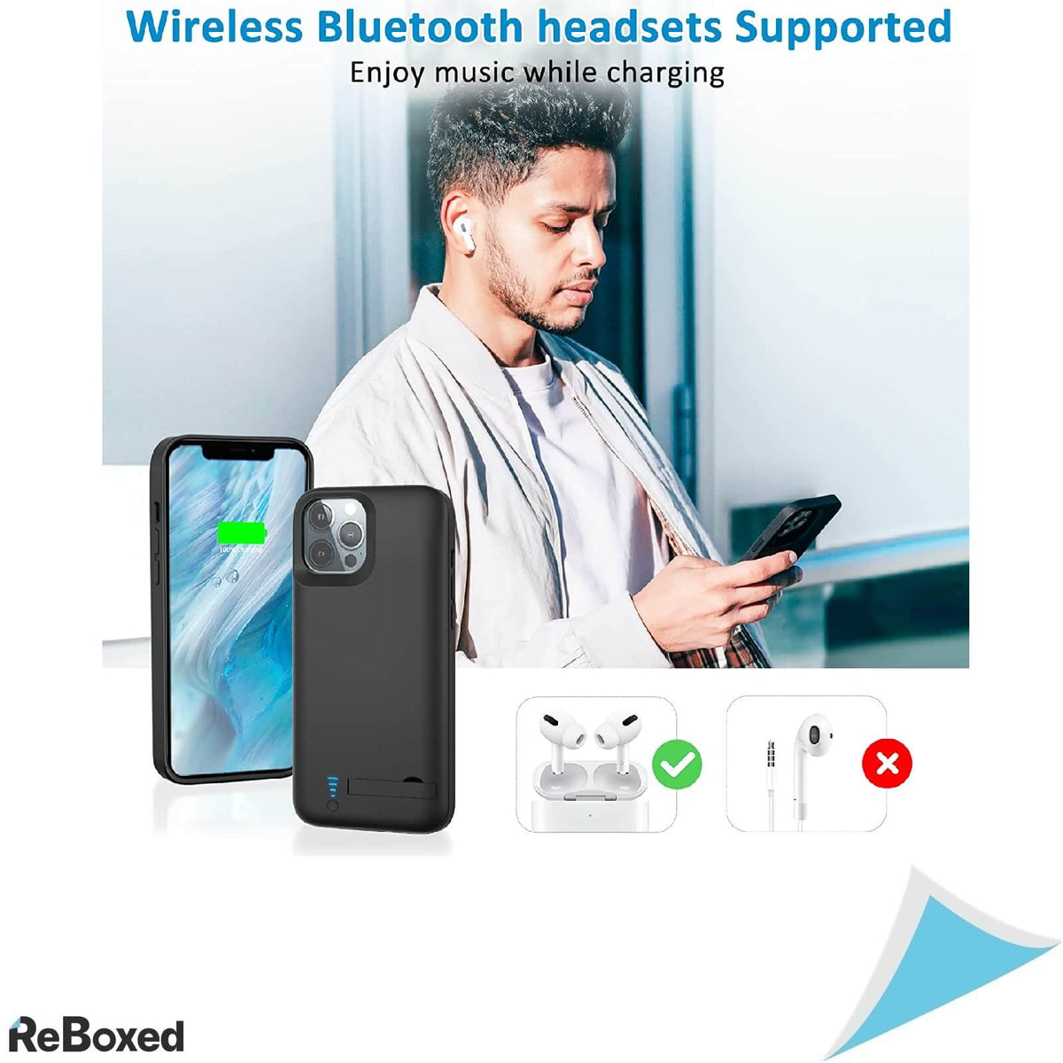 Husa de Protectie cu Baterie 6000mAH iPhone 12/PRO si Stand