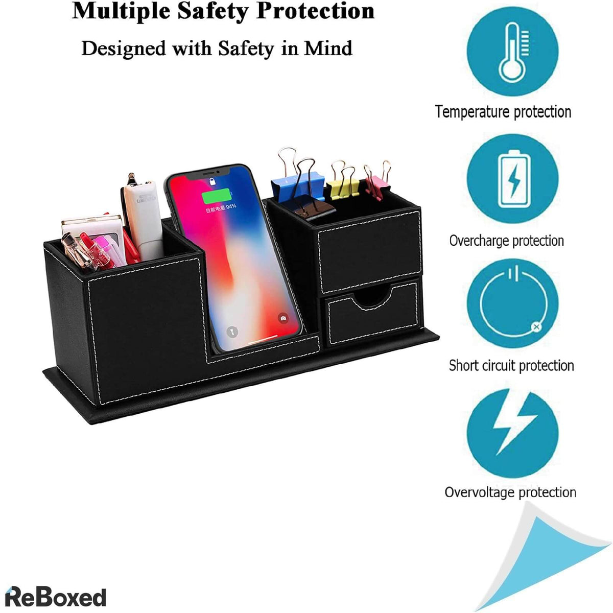 Gonine Organizator Birou si Charger Wireless Qi 15W