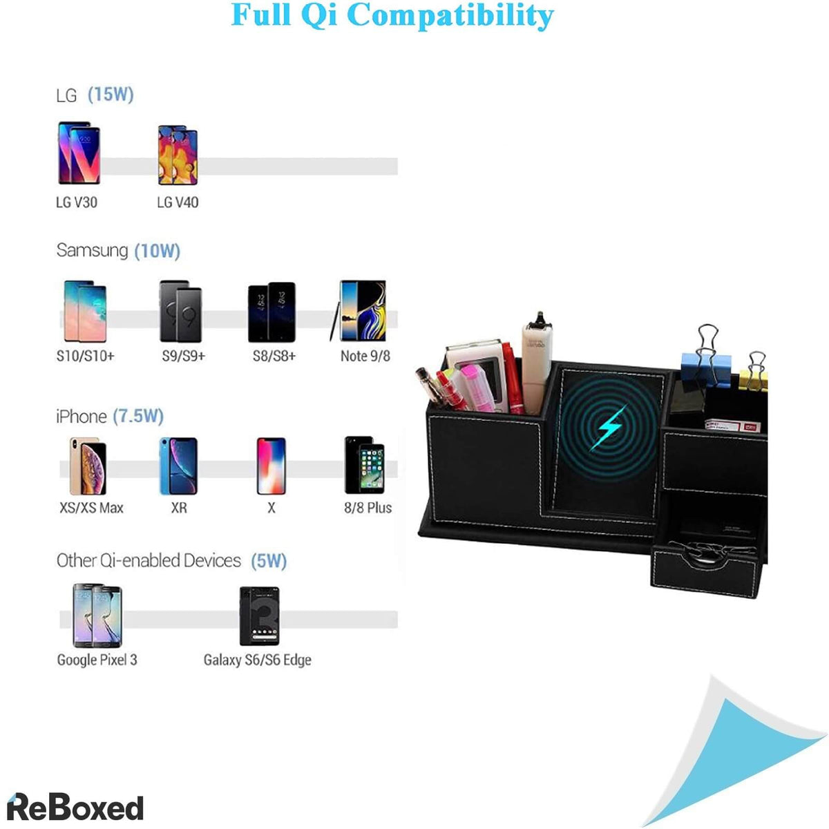 Gonine Organizator Birou si Charger Wireless Qi 15W