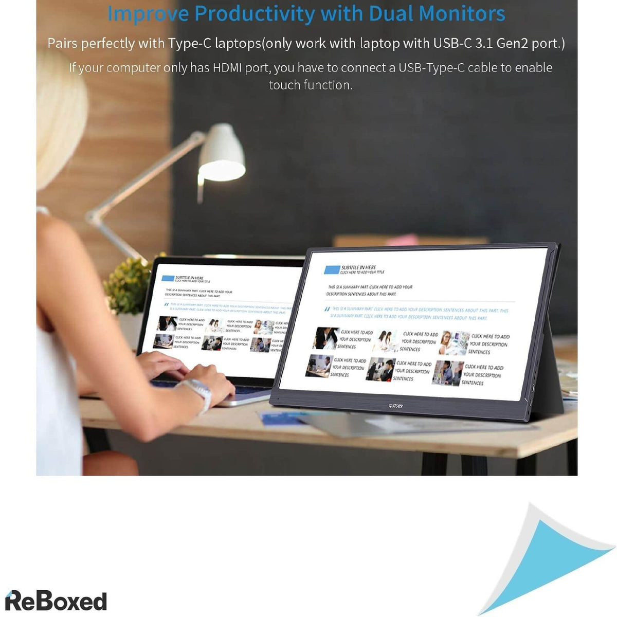 G-Story Monitor Gaming Portabil 15.6&quot; IPS 144Hz 1080p USB-C