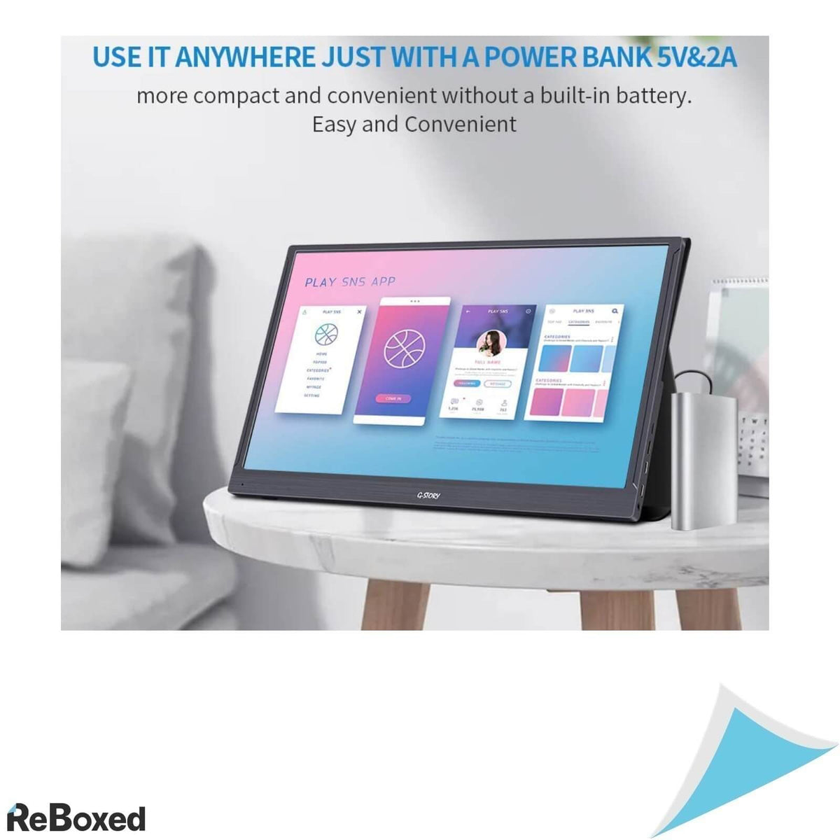 G-Story Monitor TouchScreen Portabil 15.6&quot; IPS Boxe HDMI USB-C