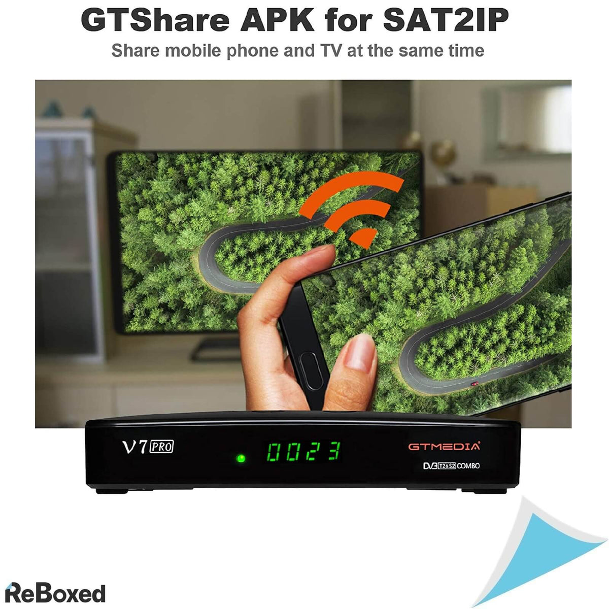 GTMedia V7 Pro Receptor Satelit 1080p H.265 DVB Antena WiFi