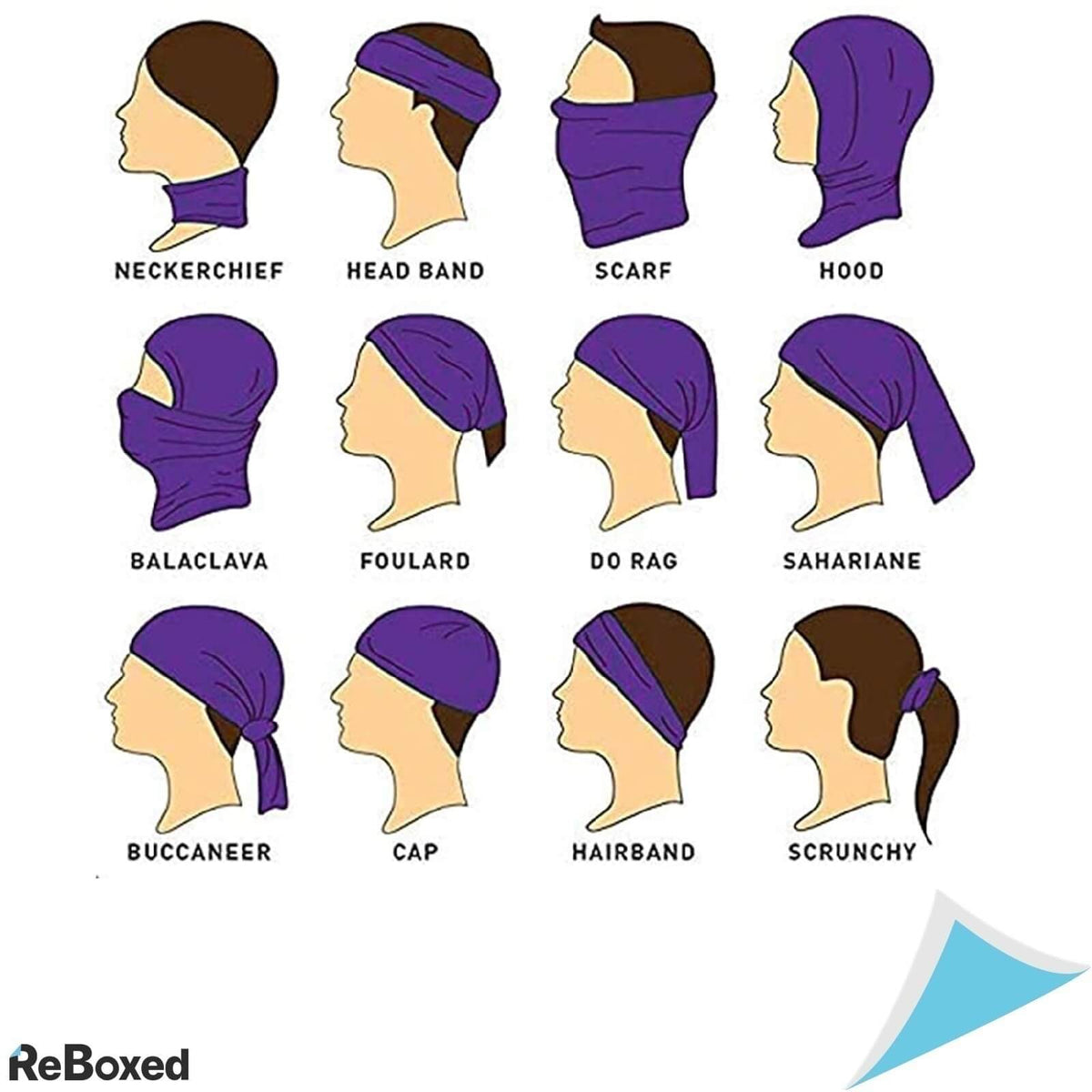 Guifier Set de 9 Bandane Elastice 40 x 23 cm Multifunctionale