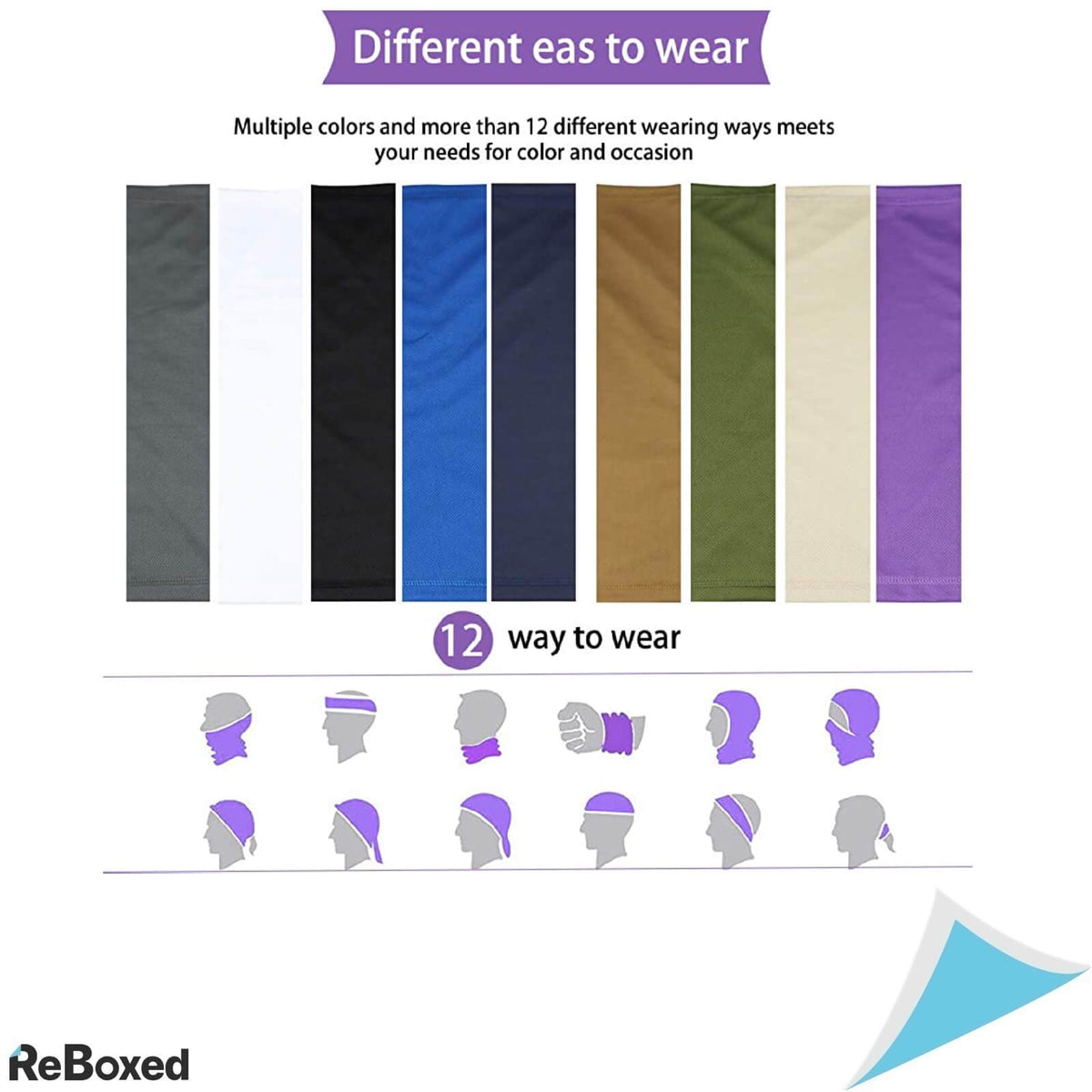 Guifier Set de 9 Bandane Elastice 40 x 23 cm Multifunctionale