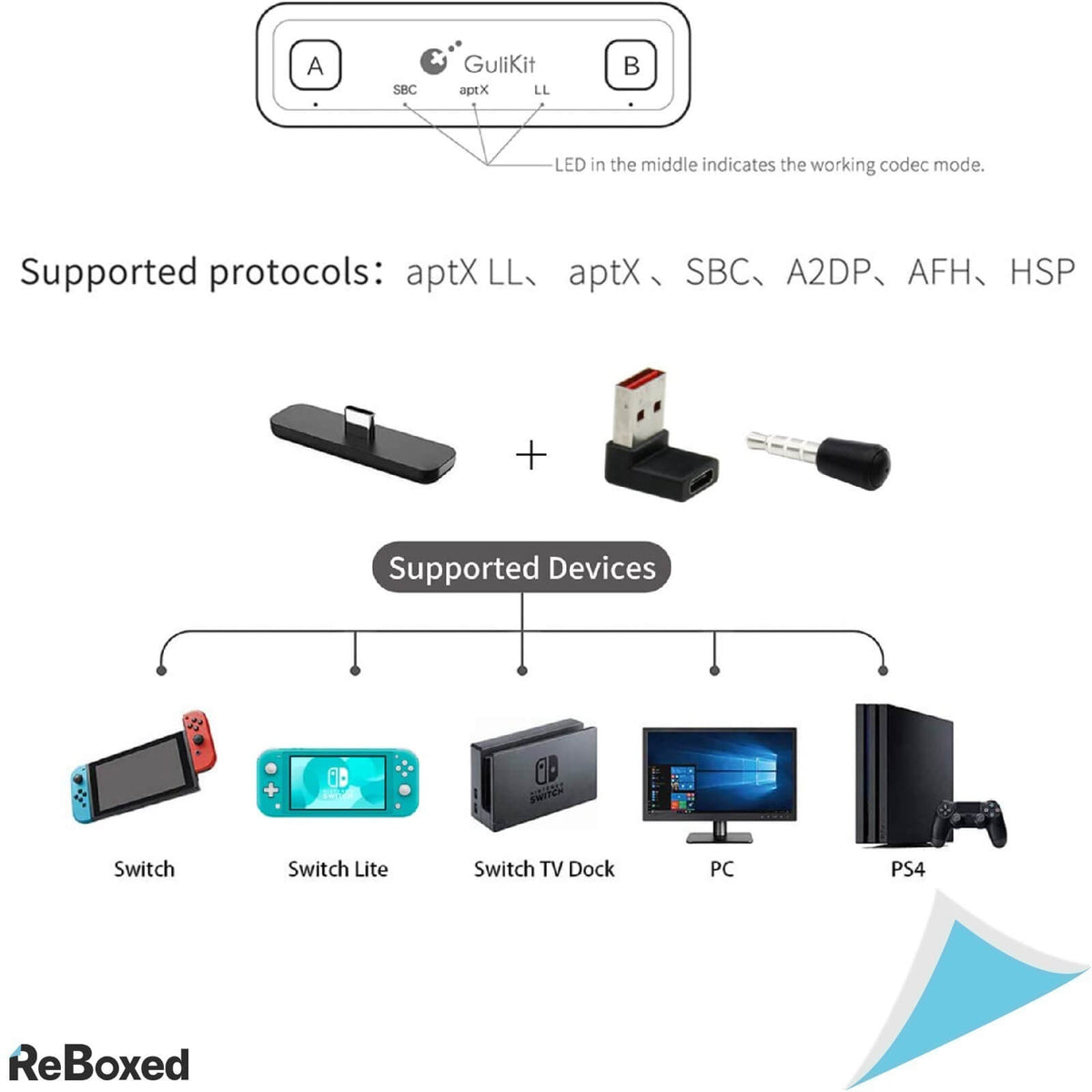 GuliKit Route AirPro Adaptor Bluetooth Nintendo Switch