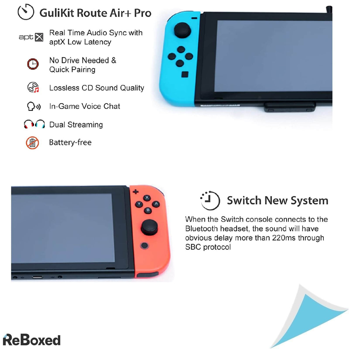 GuliKit Route AirPro Adaptor Bluetooth Nintendo Switch