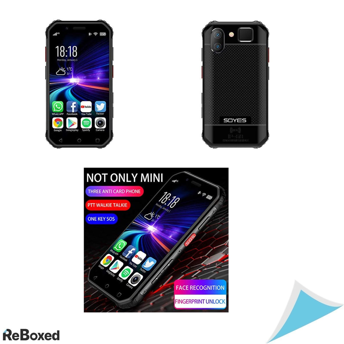 Mini SmartPhone 3 inch LCD 4G DualSim IP68 GPS NFC 3+64GB ROM