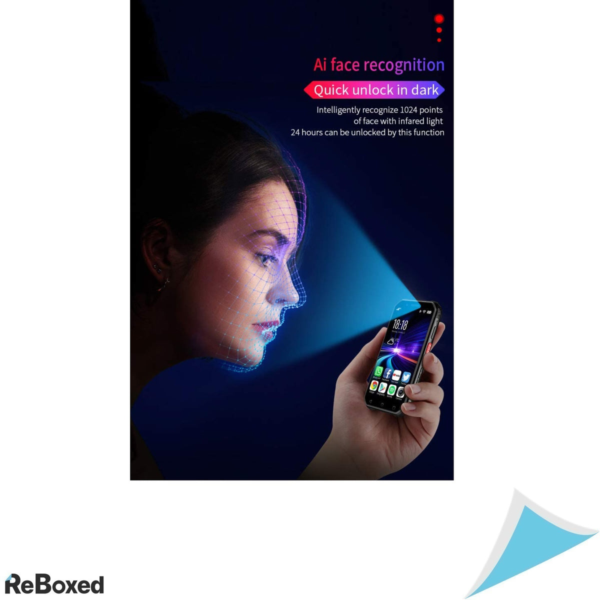 Mini SmartPhone 3 inch LCD 4G DualSim IP68 GPS NFC 3+64GB ROM