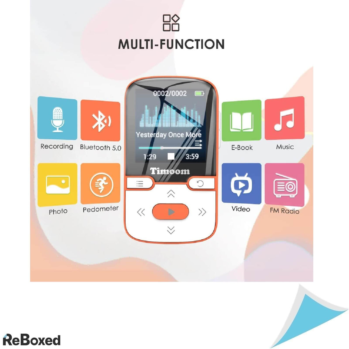 HOCO Mini MP3 Player 32GB Sports Bluetooth Recorder Orange