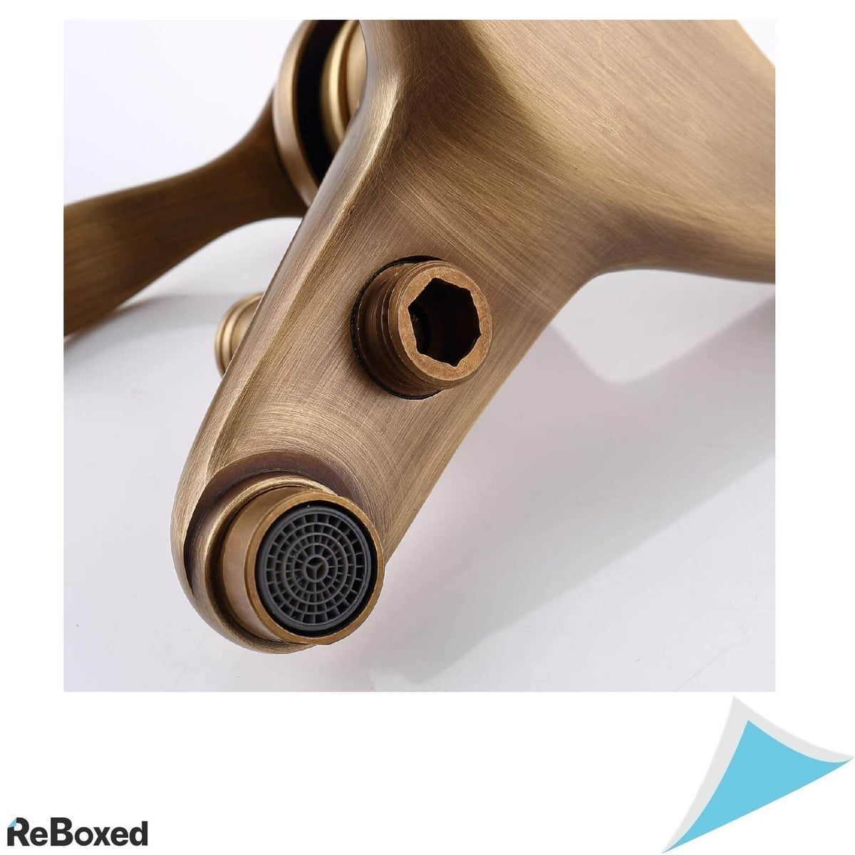 HomeLava Set Baterie si Dus din Alama Antica si Cartus Ceramic