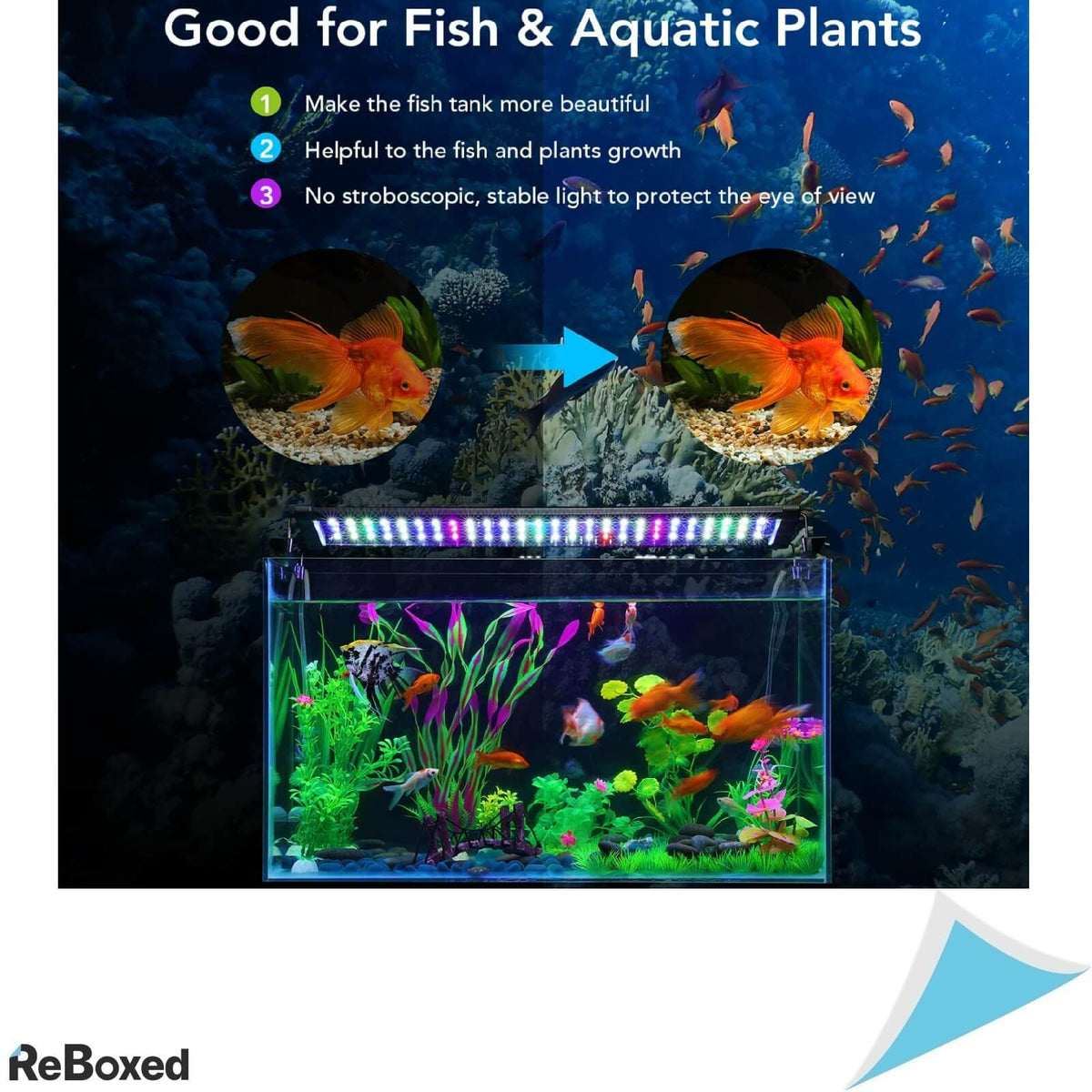 Lumina LED 20W Acvarii 90-120cm Suporturi Extensibile Full Spectru