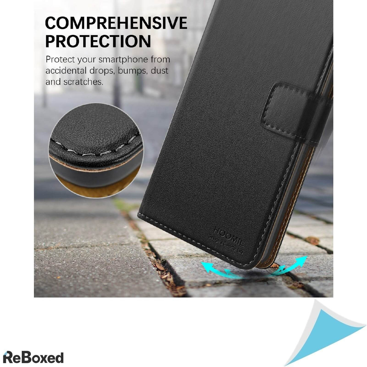 Hoomil MagFlip Husa pentru iPhone 11 din Piele cu Suport Card