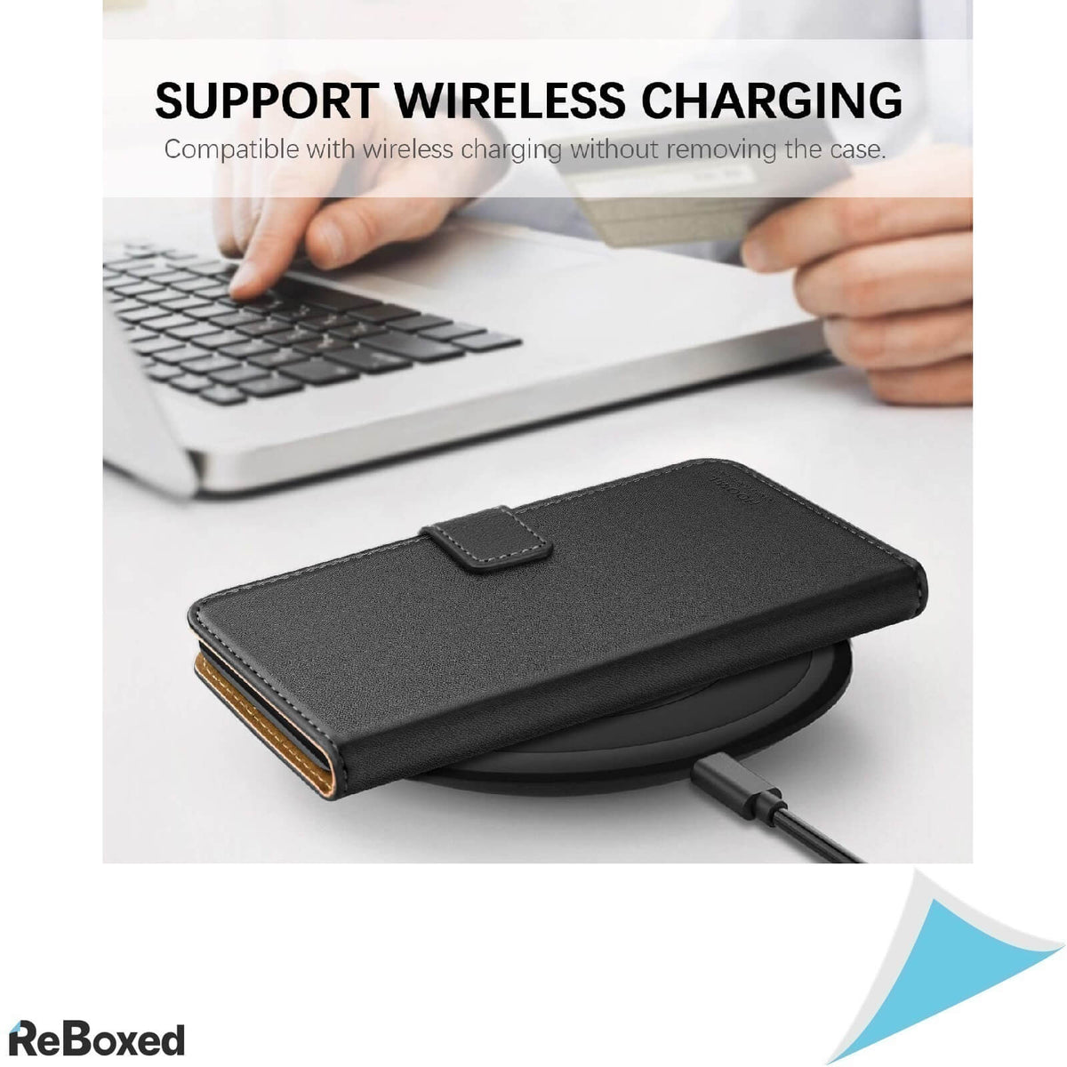 Hoomil MagFlip Husa pentru iPhone 11 din Piele cu Suport Card