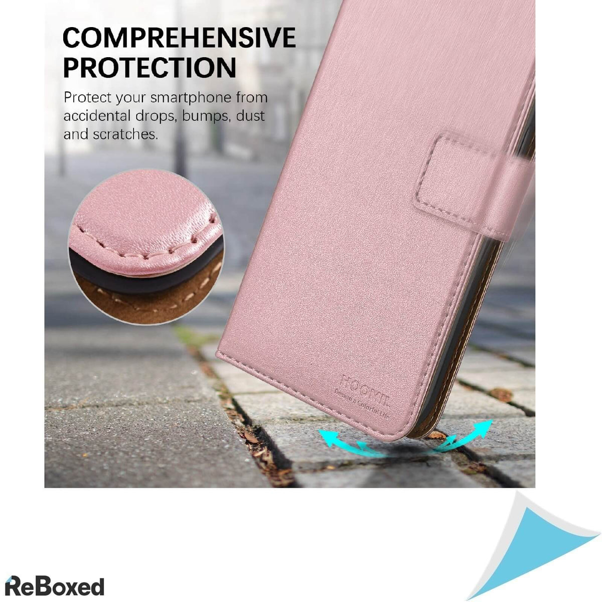 Hoomil Husa MagFlip pentru Samsung Galaxy S20 Rose Gold