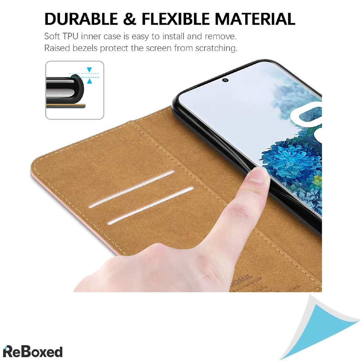 Hoomil Husa MagFlip pentru Samsung Galaxy S20 Rose Gold