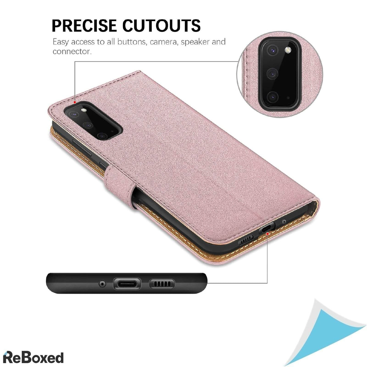 Hoomil Husa MagFlip pentru Samsung Galaxy S20 Rose Gold