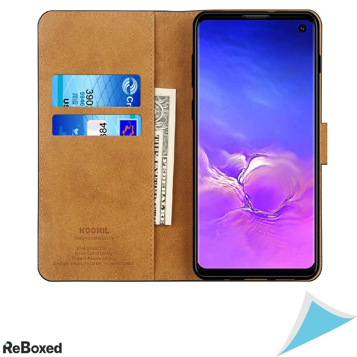 Hoomil MagFlip Husa Pentru Samsung S10 din Piele cu Suport Card