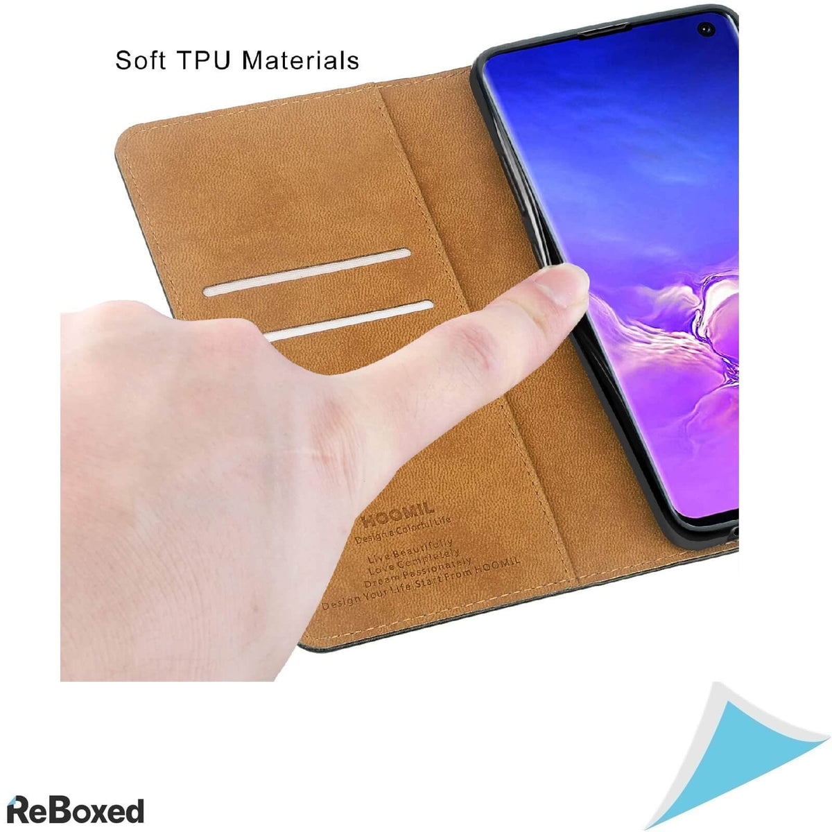 Hoomil MagFlip Husa Pentru Samsung S10 din Piele cu Suport Card