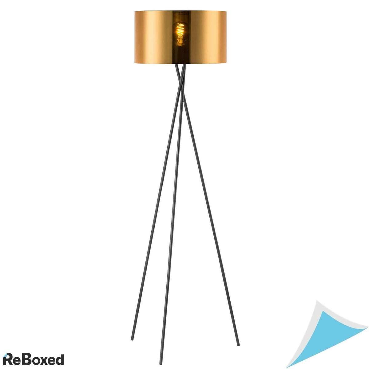 HSH Lampa de Podea Tripod Vintage E27 34x138cm Negru Auriu