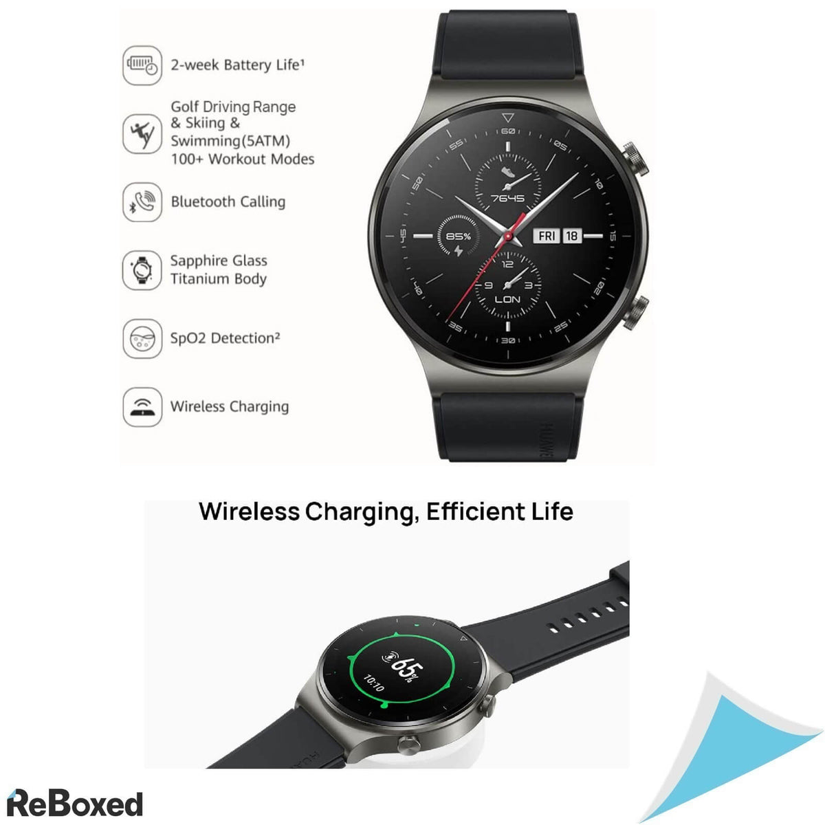 Huawei Ceas GT2 PRO Smartwatch GPS Glonass SpO2 Night Black