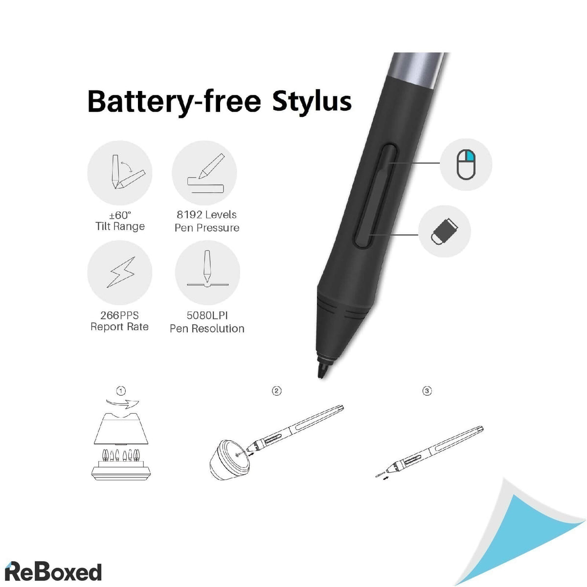 Huion H1161 Tableta Grafica 266pps 8192 Niveluri Presiune PW100 Pen