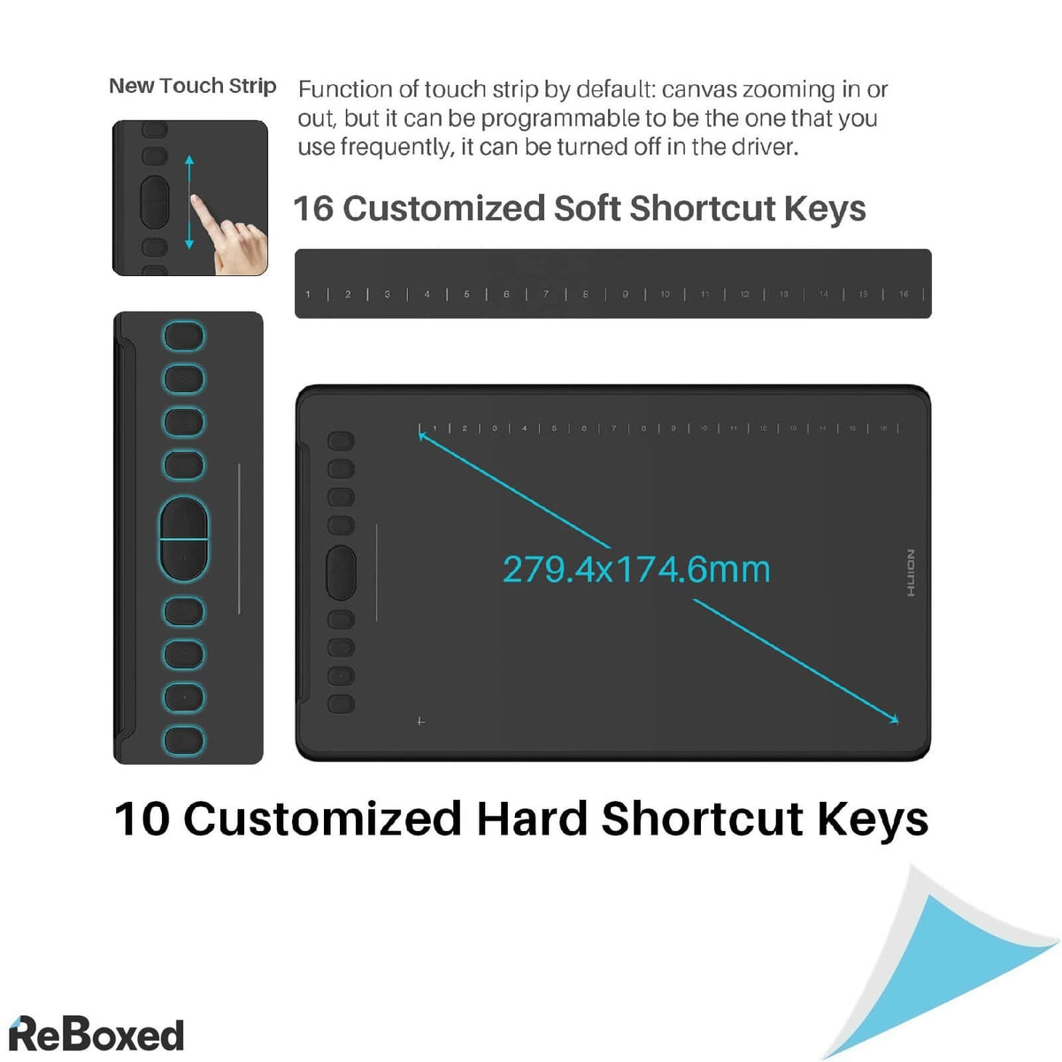 Huion H1161 Tableta Grafica 266pps 8192 Niveluri Presiune PW100 Pen