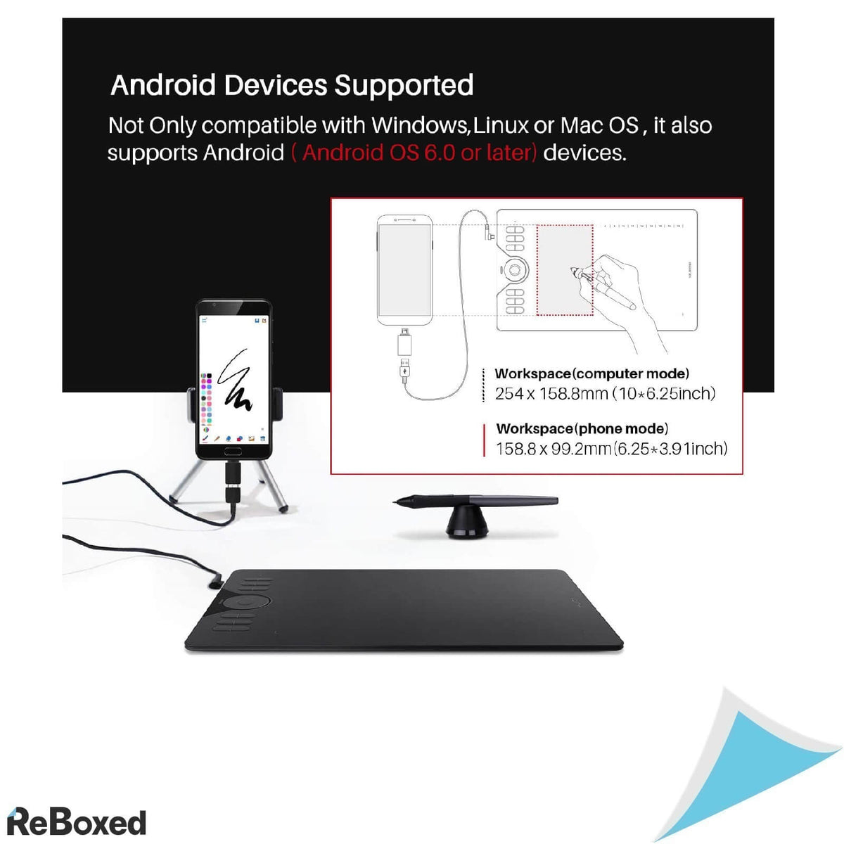 Huion HS610 Tableta Grafica 266pps 8192 Niveluri Presiune PW100 Pen