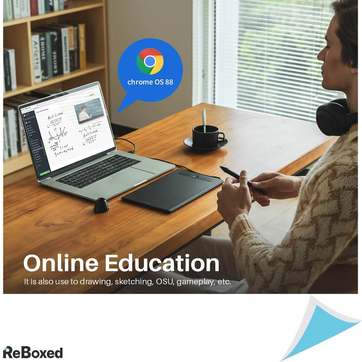 Huion H580X Tableta Grafica 220pps 8192 Niveluri Presiune PW100 Pen