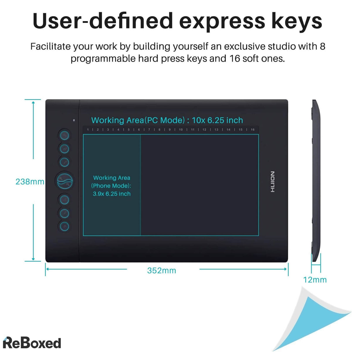 Huion H610 PRO Tableta Grafica USB 5080LPI 233PPS stilou PW100