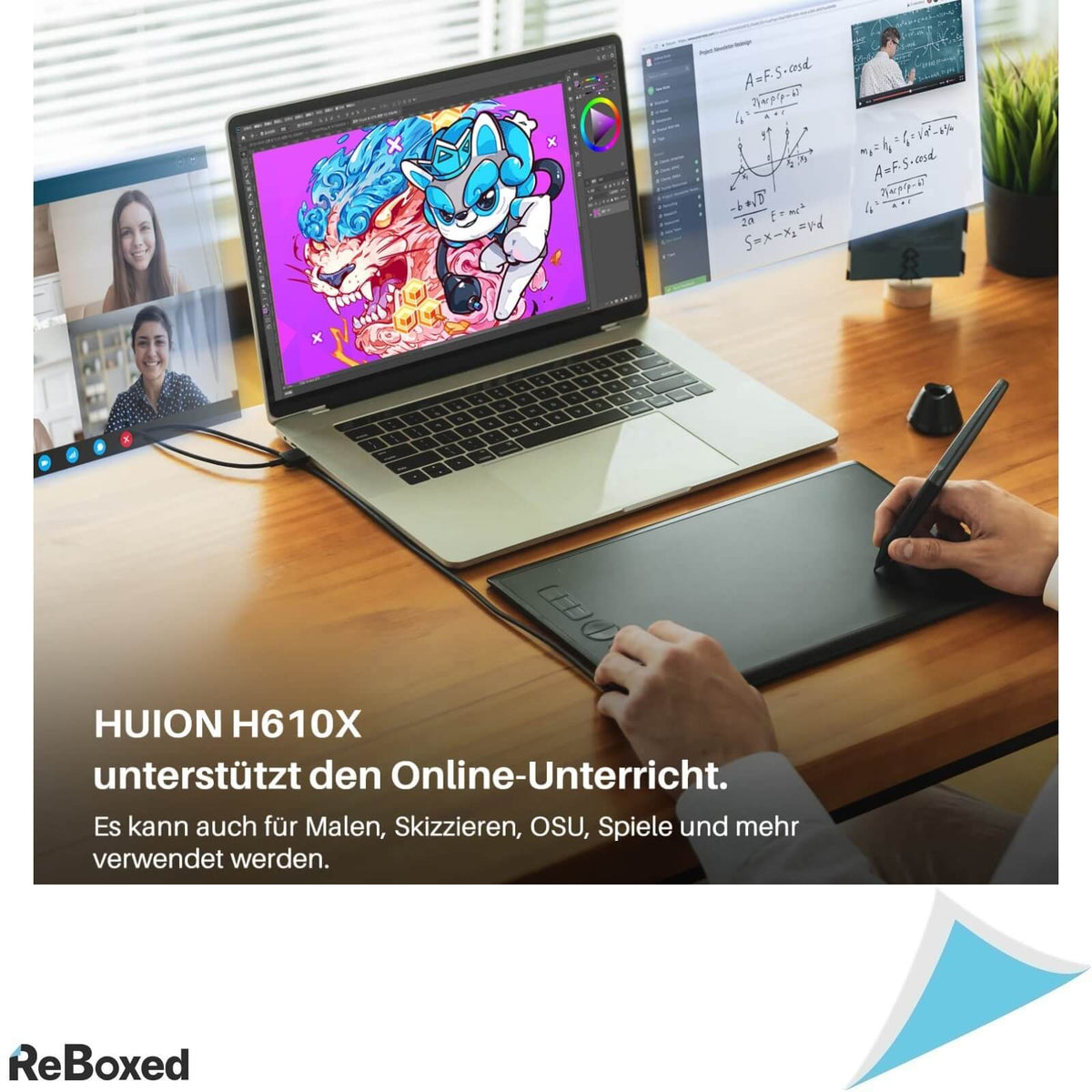 Huion H610X Tableta Grafica 220pps 8192 Niveluri Presiune PW100 Pen