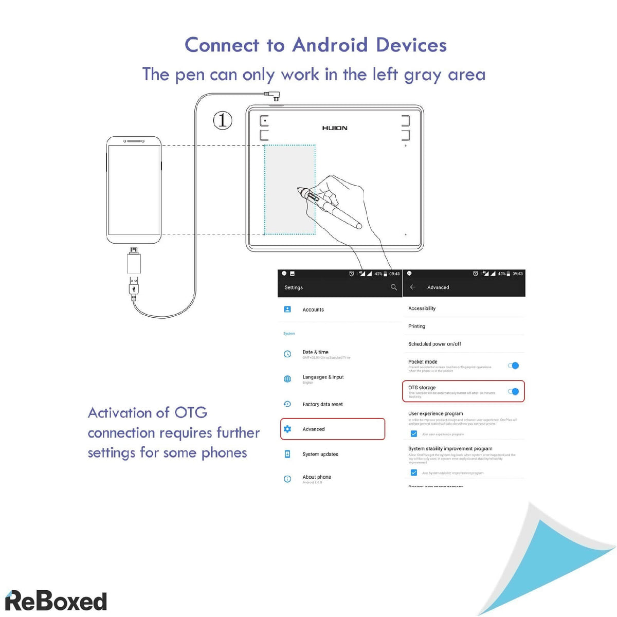 Huion HS64 Tableta Grafica 266pps 8192 Niveluri Presiune 16x10cm