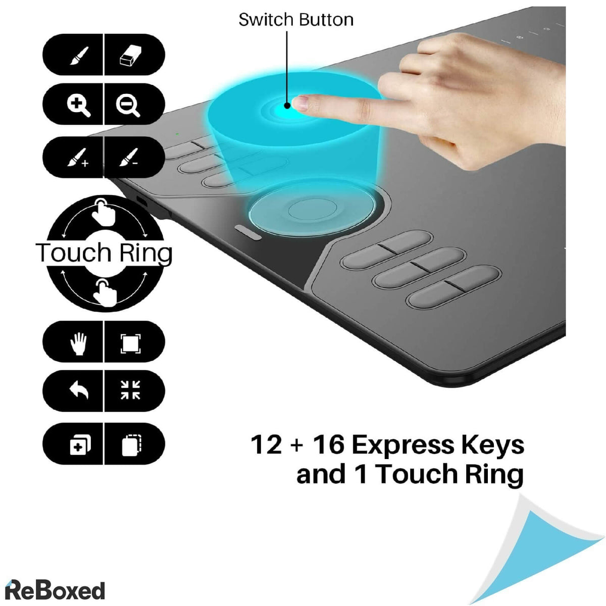 Huion HS610 Tableta Grafica 25.4x15.8cm 266pps 8192 Niveluri PW100