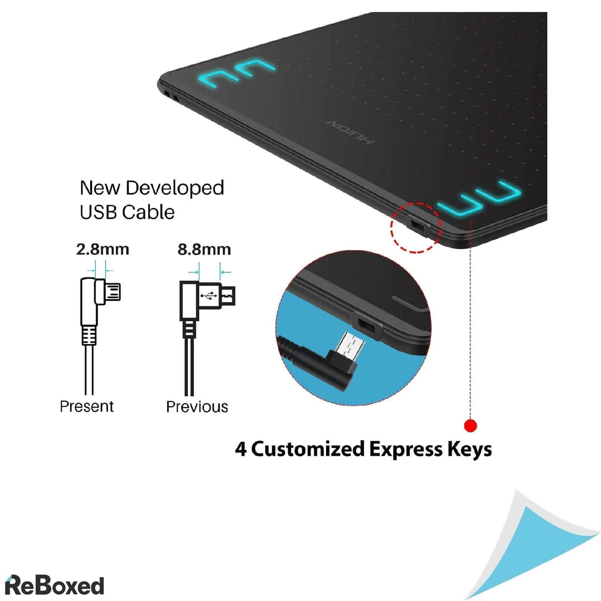 HUION HS64 Tableta Grafica 266PPS 8192 Niveluri 16x10cm