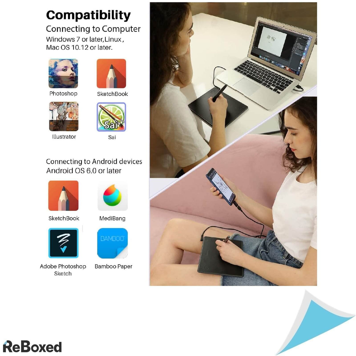 HUION HS64 Tableta Grafica 266PPS 8192 Niveluri 16x10cm