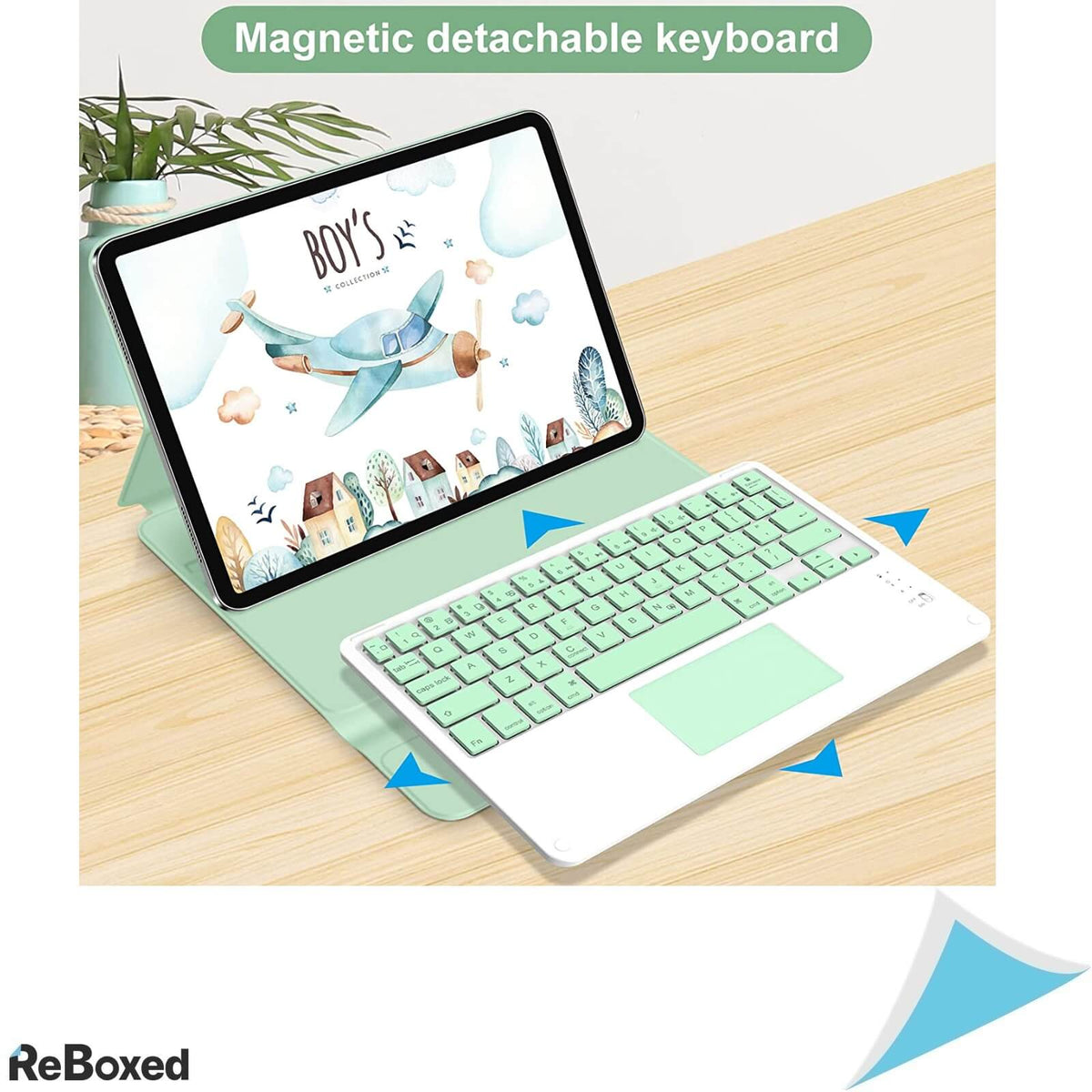 Husa Magnetica cu Tastatura Detasabila pentru Apple iPad Pro 11 Verde