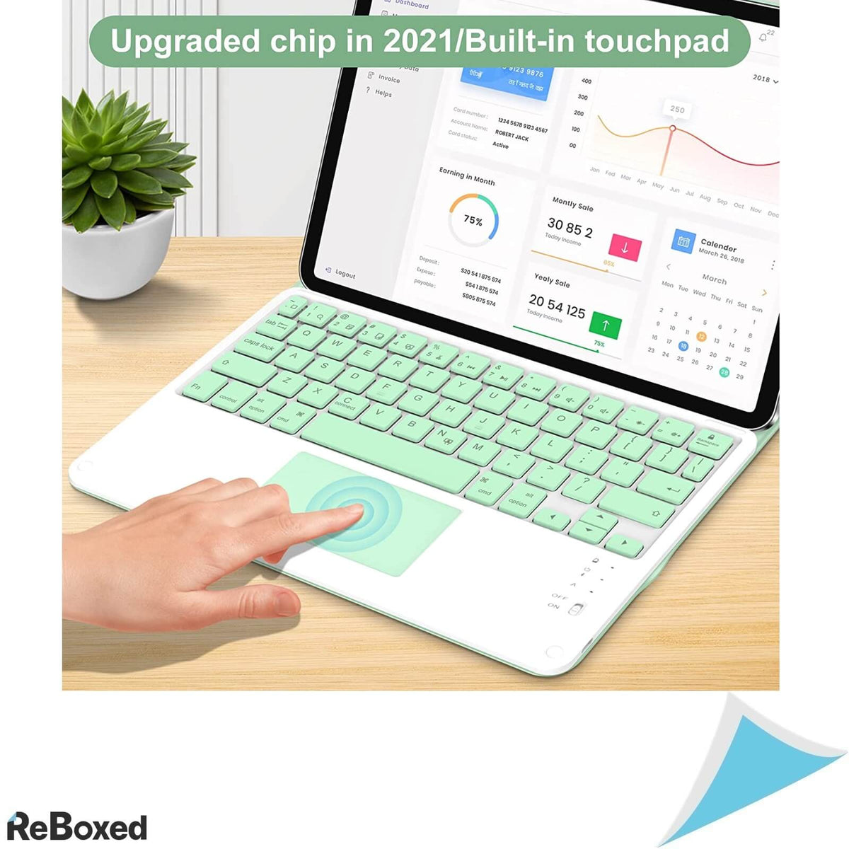 Husa Magnetica cu Tastatura Detasabila pentru Apple iPad Pro 11 Verde