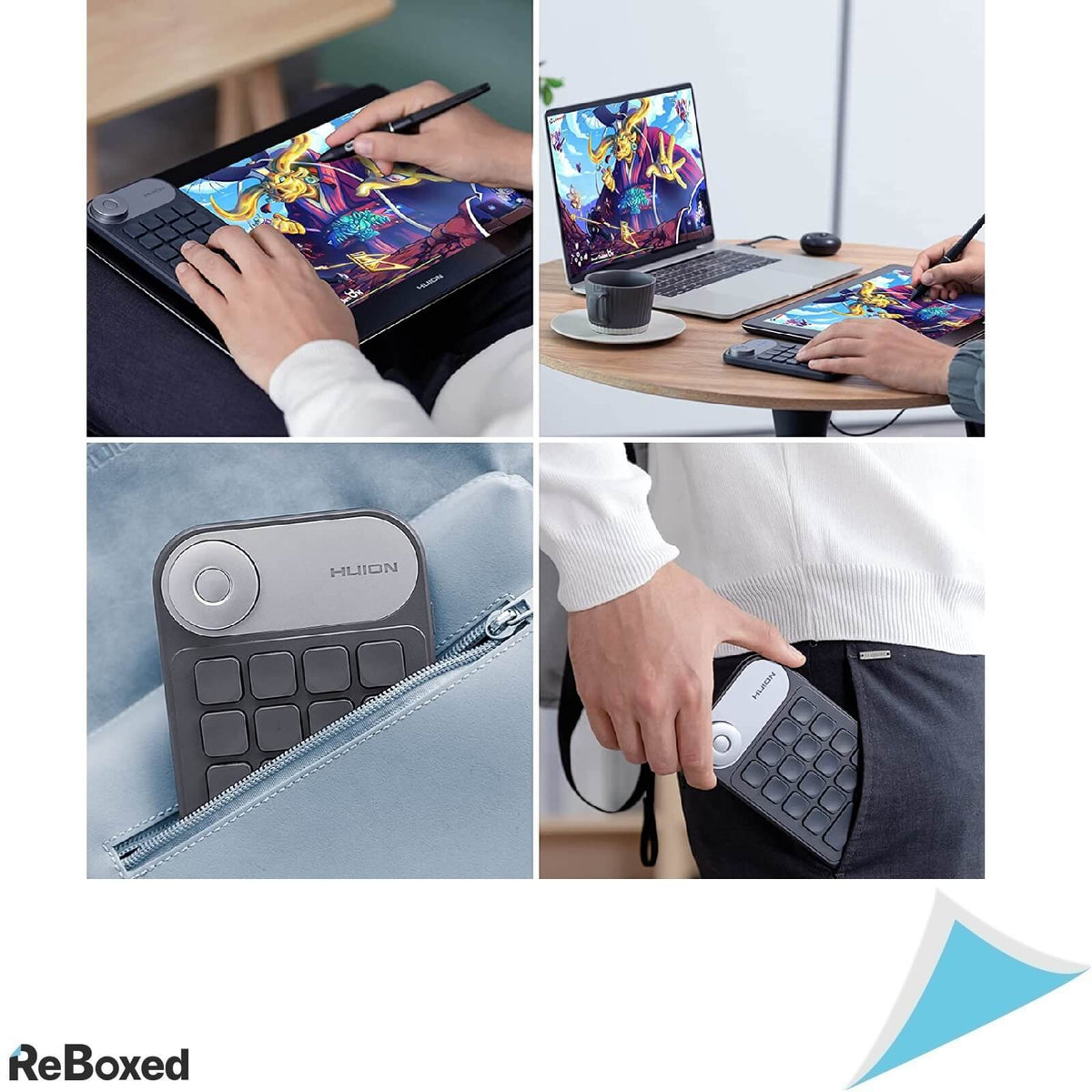 Huion KD100 KeyDial Mini 18 Taste Programabile USB-C WiFi