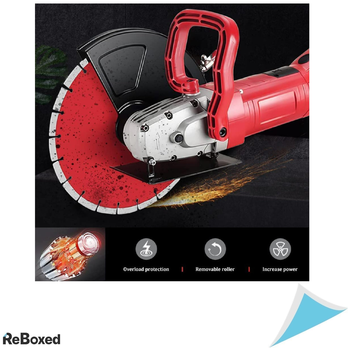 hzexun Polizor Unghiular Beton Granit 4300rpm adancime 110mm