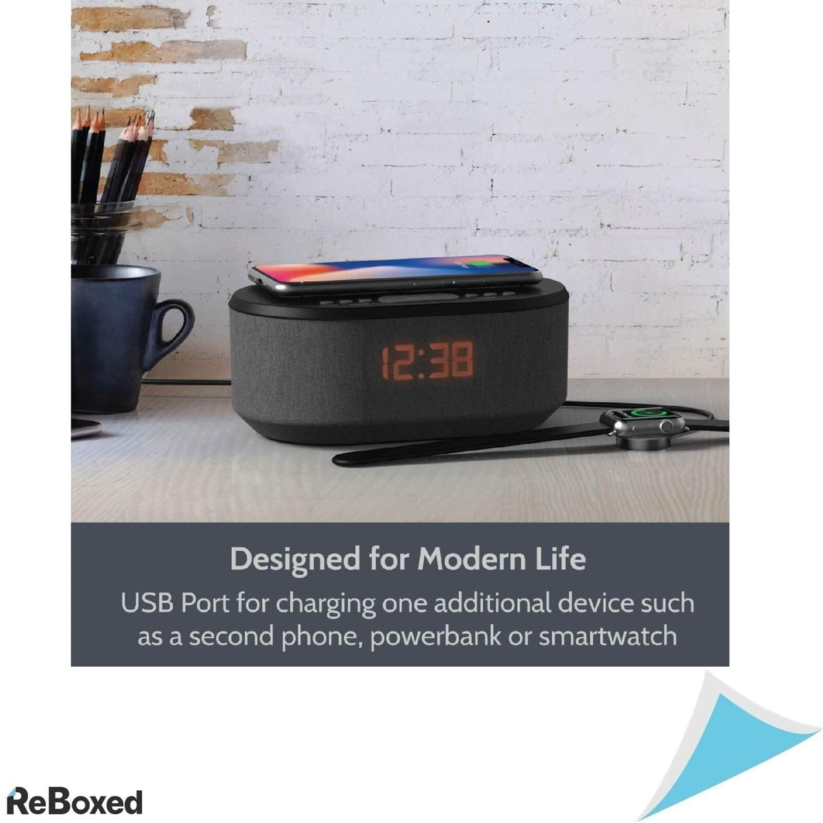 i-Box Dawn Radio Ceas Digital Bluetooth si Incarcare QI