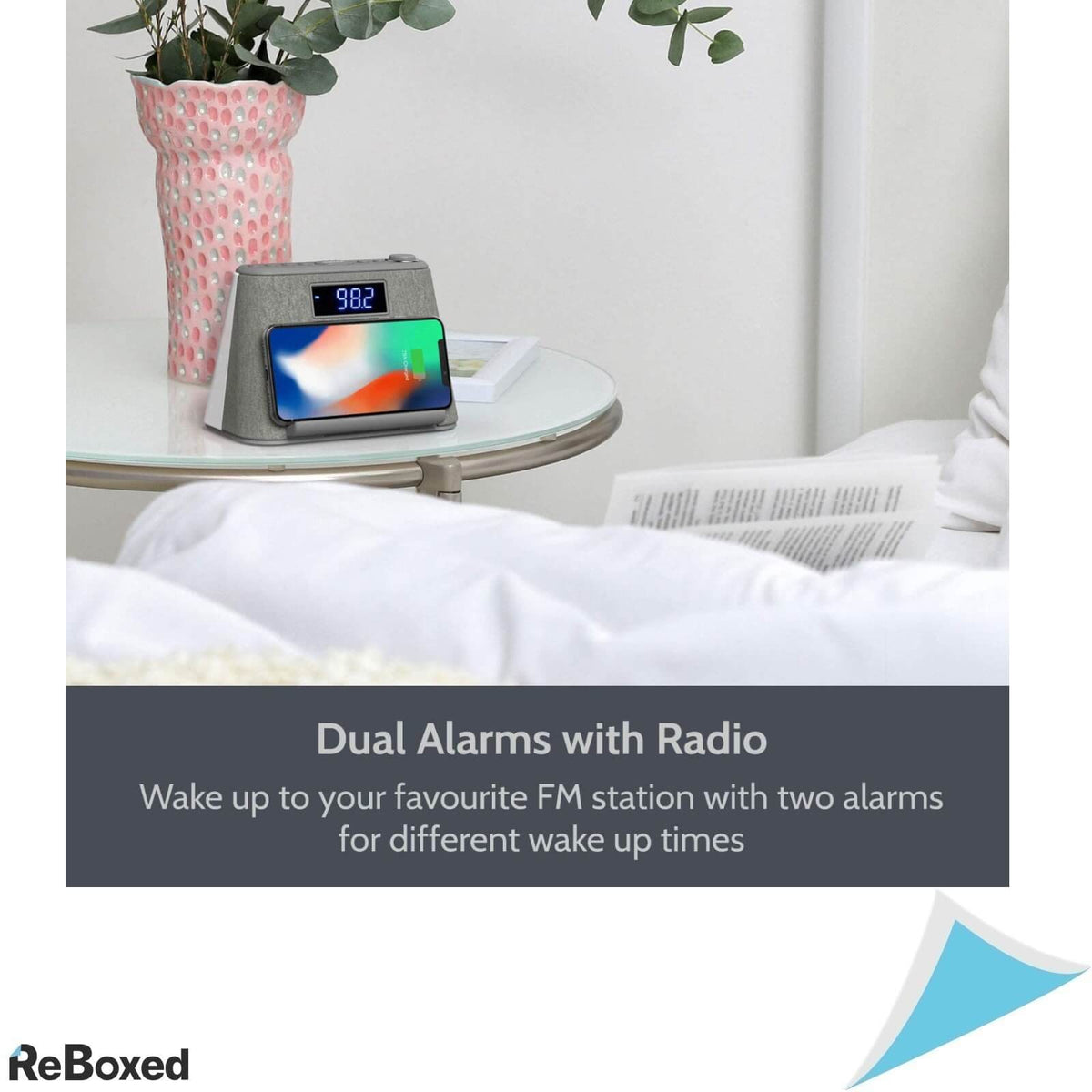 i-Box Glow Radio Ceas Digital Bluetooth si Incarcare QI