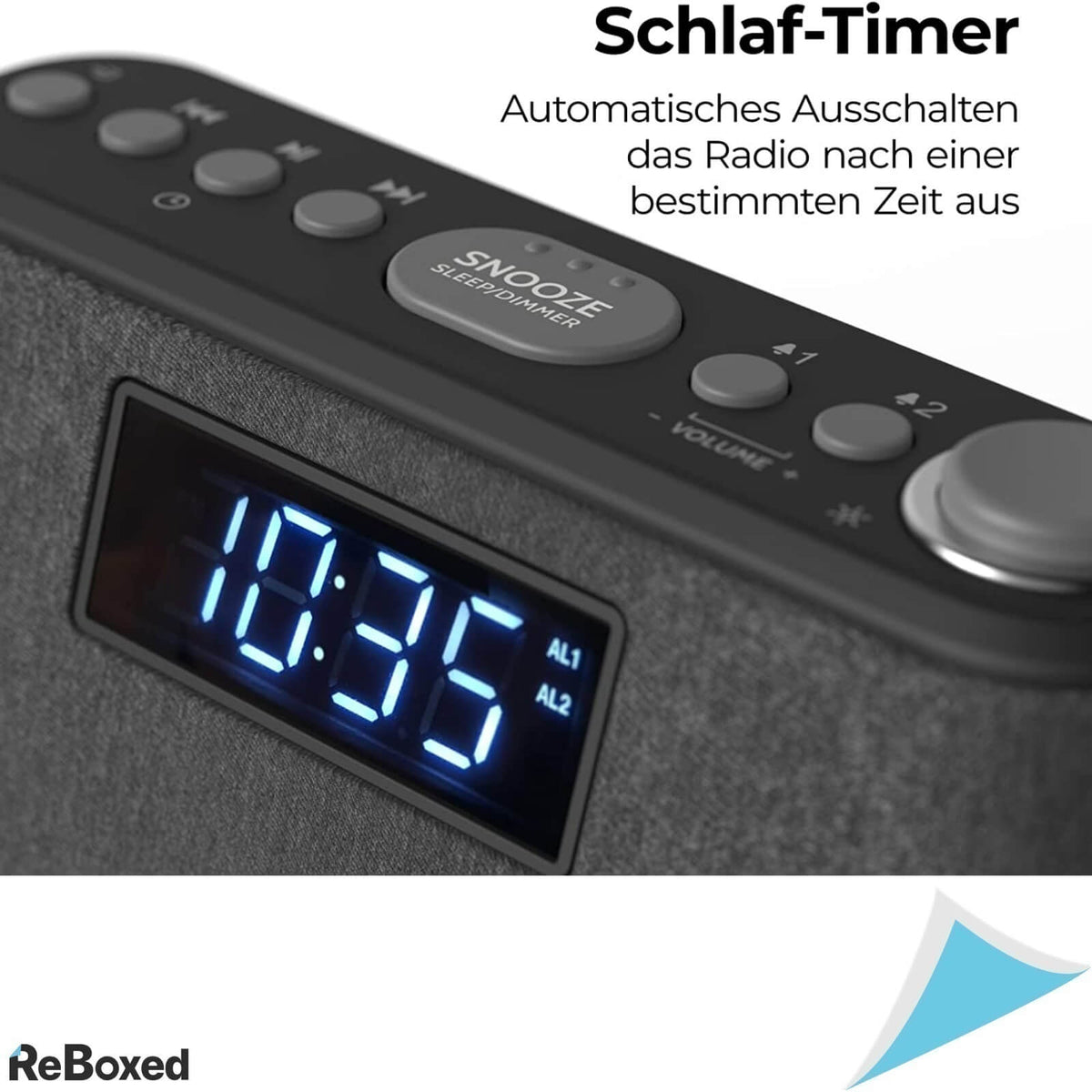 i-Box Glow Radio Ceas Digital Bluetooth Incarcare Qi Zgomot Alb