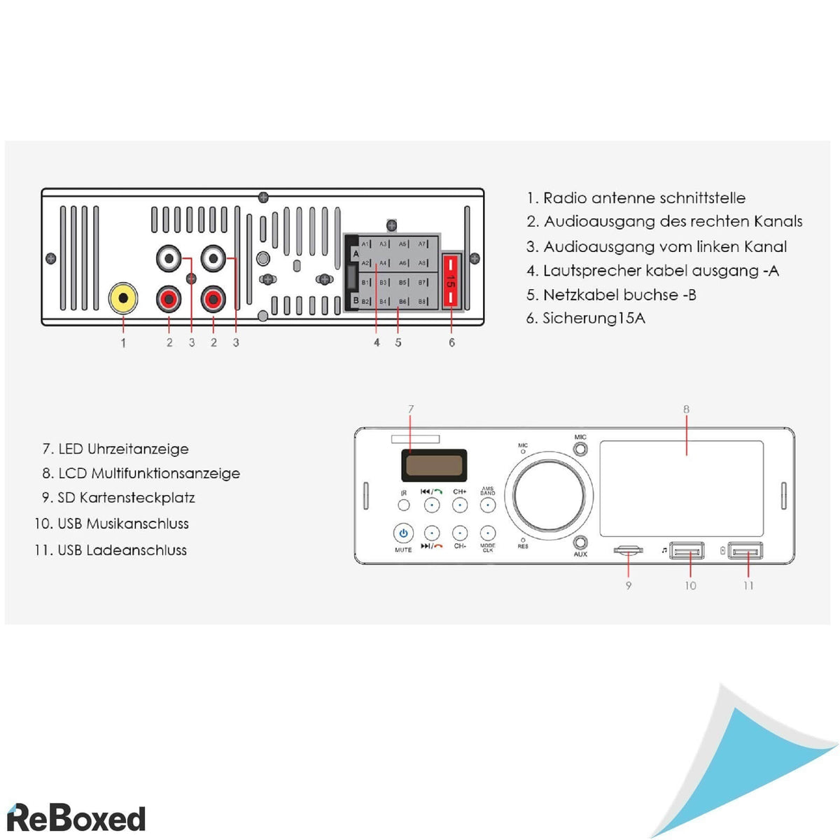 IeGeek K302 LCD Radio Auto RDS MP3 FM SD USB Handsfree