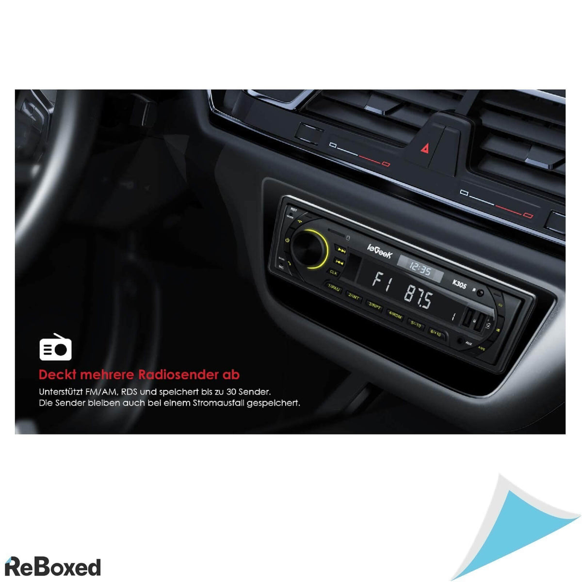 IeGeek K305 Radio Auto RDS MP3 FM SD USB Bluetooth si Telecomanda