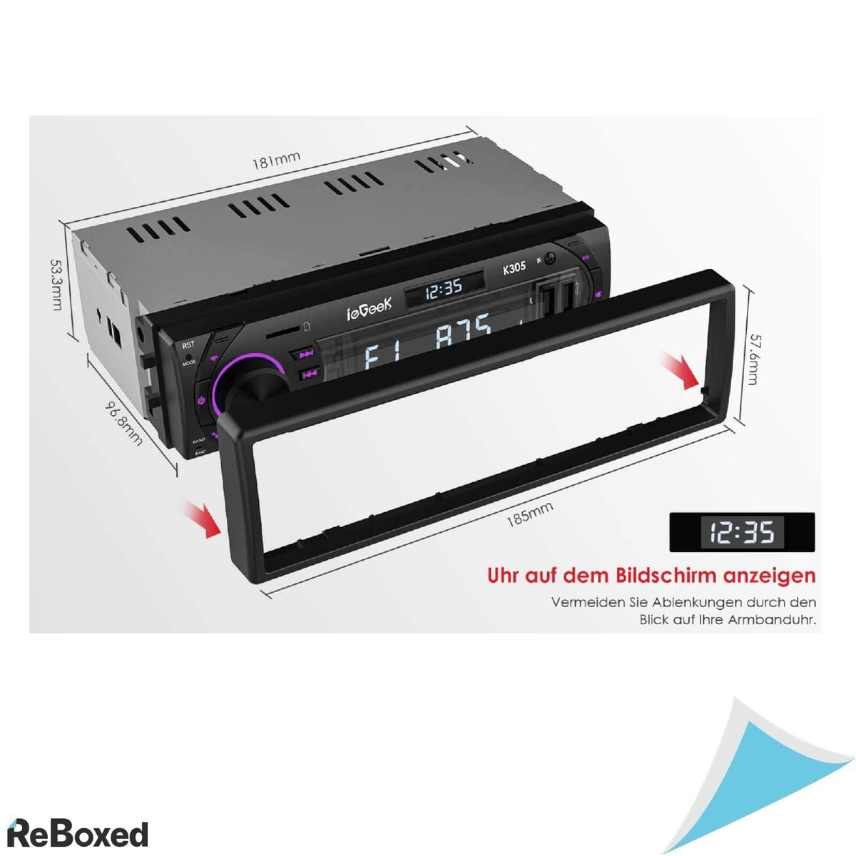 IeGeek K305 Radio Auto RDS MP3 FM SD USB Bluetooth si Telecomanda