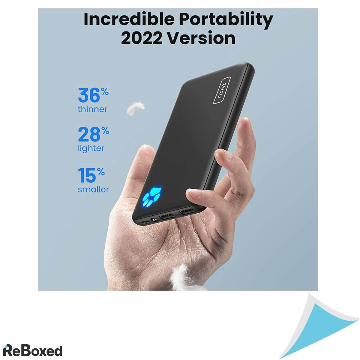 Iniu Power Bank Baterie Externa 10000mhA USB-C Lanterna