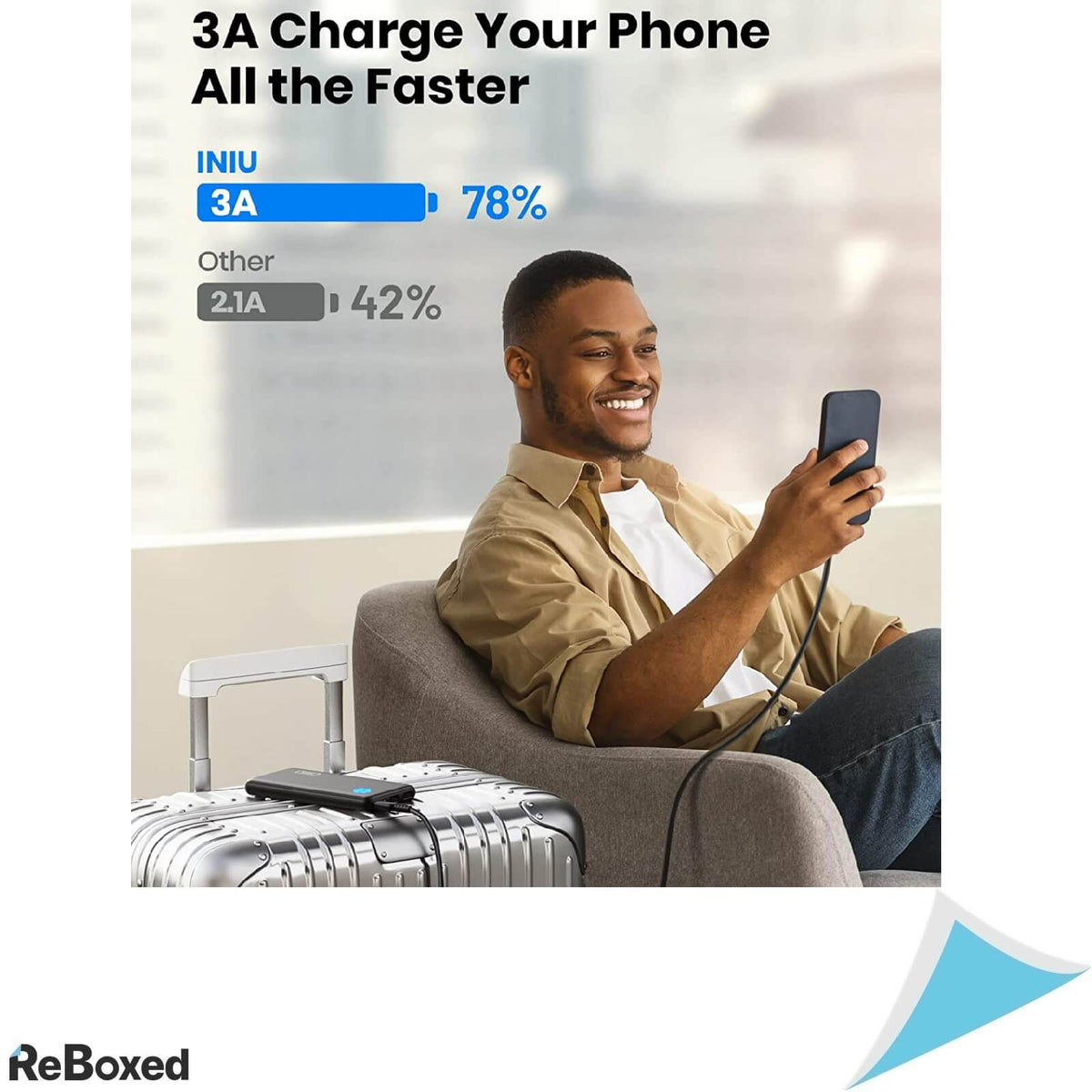 Iniu Power Bank Baterie Externa 10000mhA USB-C Lanterna