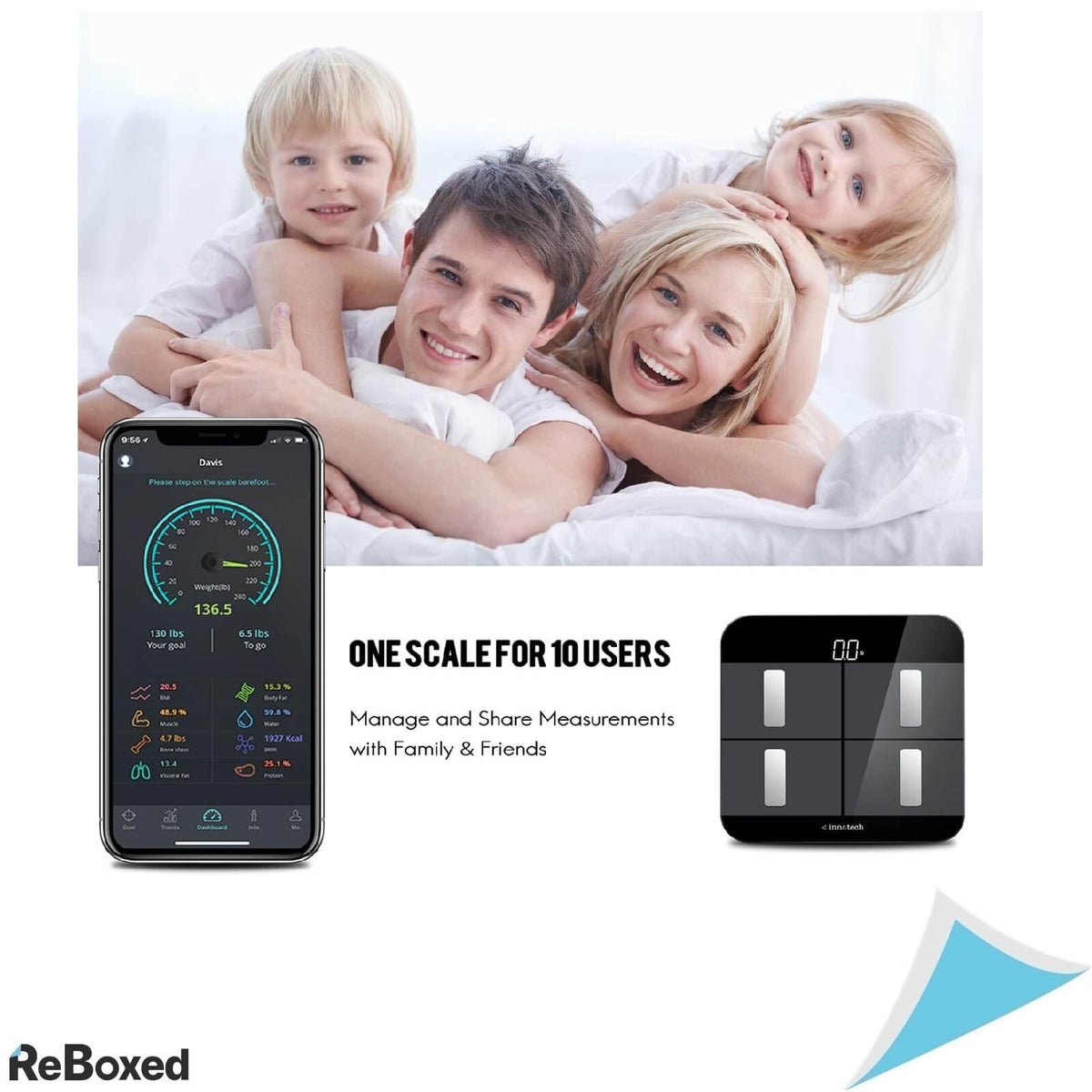 Innotech Cantar Corporal SMART si Analizor BMI Compozitie