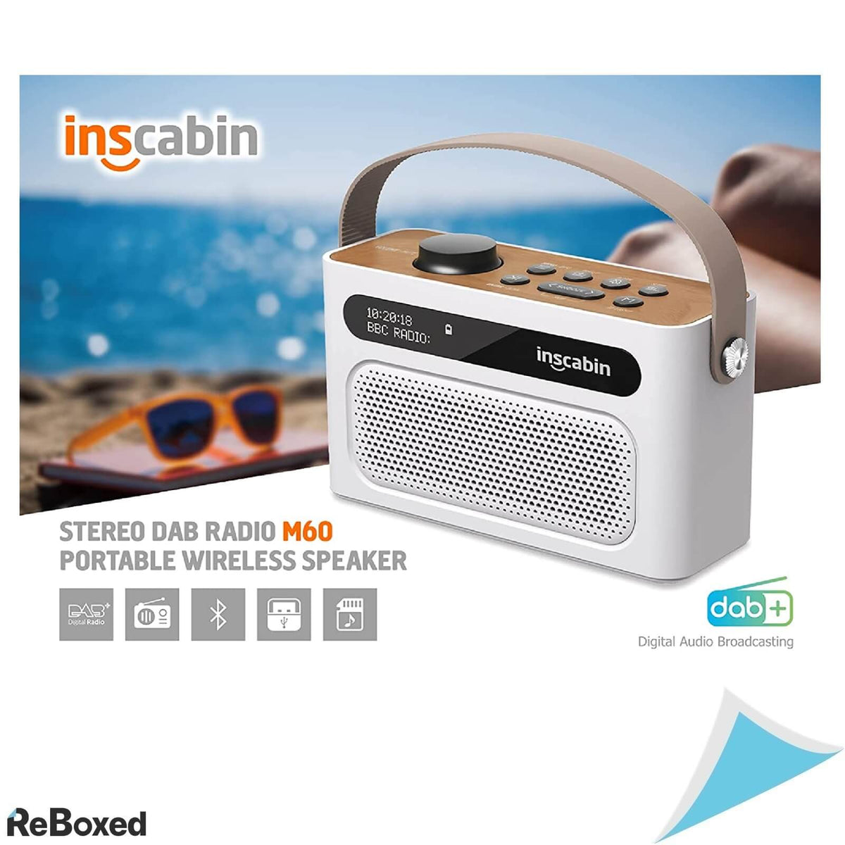 Inscabin M60 Radio Digital DAB+ FM Bluetooth Ceas Acumulator